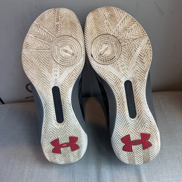 Under Armour Steph Curry 3 Basketball Shoes Red Grey White SZ 12 - Good Cond. - Picture 7 of 8